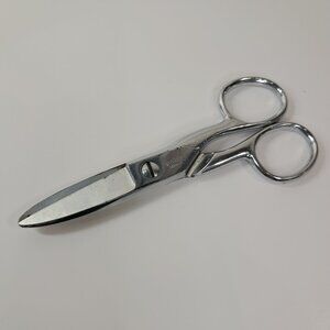 Vintage Gingher Sewing Scissors chromium Solingen Made In Germany shears metal